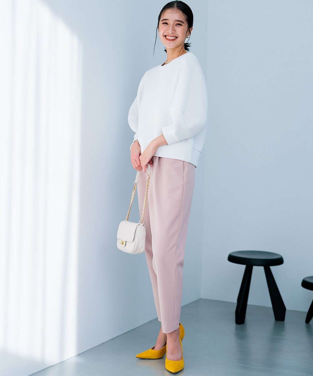 組曲 【WEB限定】パフスリーブ スウェットライクトップス 