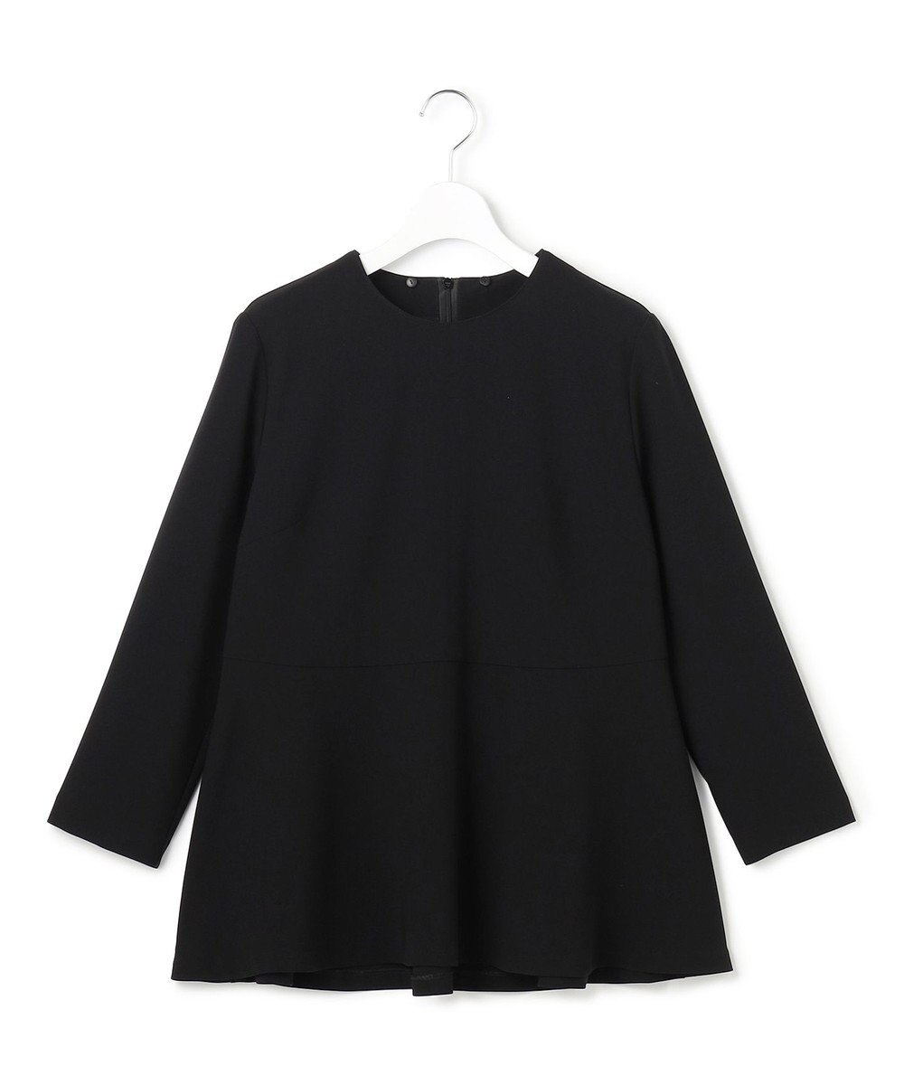 23区 L 【セットアップ対応/洗える】トリアセダブルジョーゼット 2WAYレース襟 ペプラムブラウス 