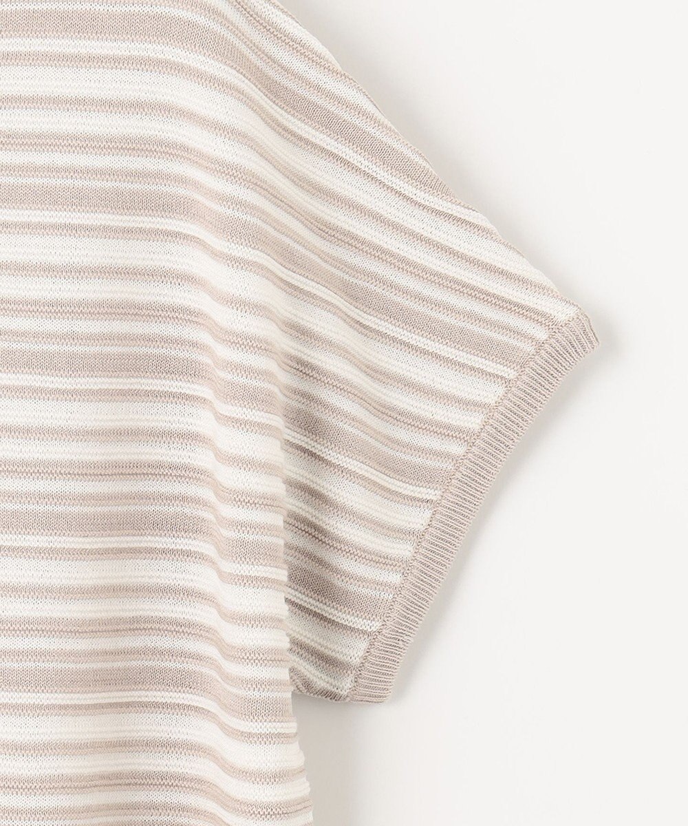 J.PRESS LADIES 【洗える・抗菌防臭】コットンアセテート ランダムガーター柄 ニット 