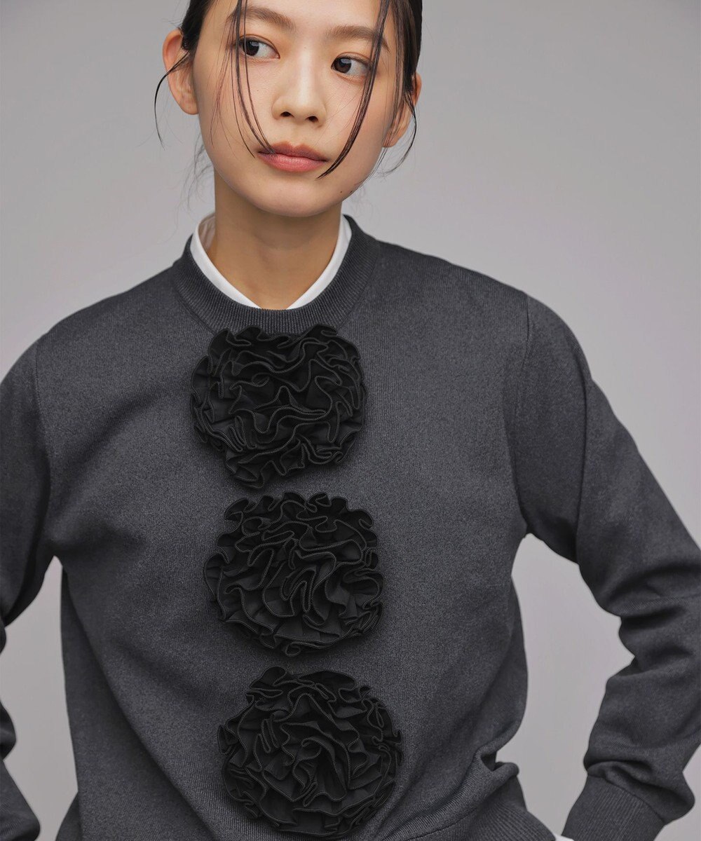 組曲 S 【組曲×setsuko sagittaire】ボンボンフラワー ニット 