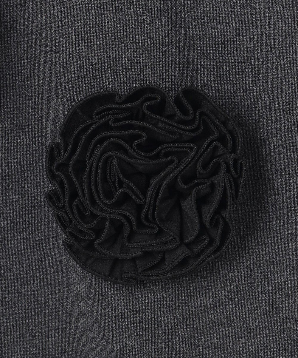 組曲 S 【組曲×setsuko sagittaire】ボンボンフラワー襟付き ニット 