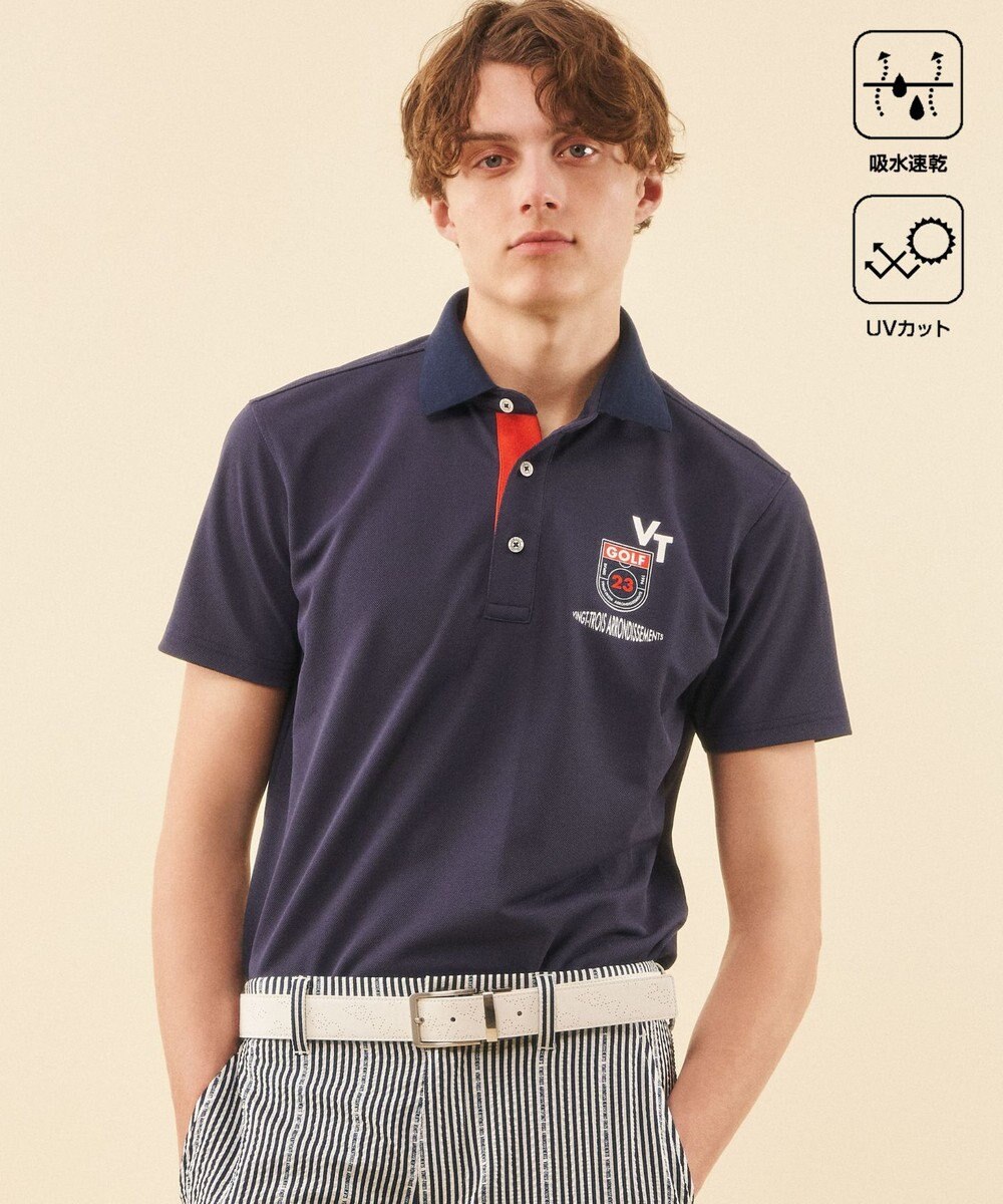 23区GOLF 【MEN】【吸水速乾/UVカット】エイトロックポロシャツ 