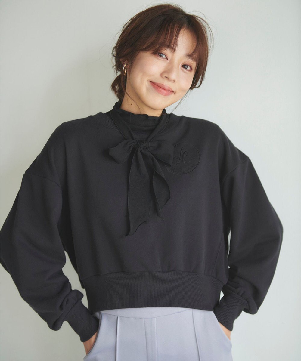 Feroux 【洗える】ロゴ刺繍裏毛 プルオーバー 