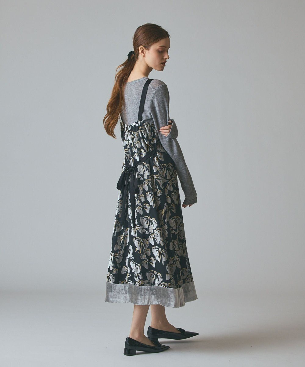 GRACE CONTINENTAL リボンオパールドレス 