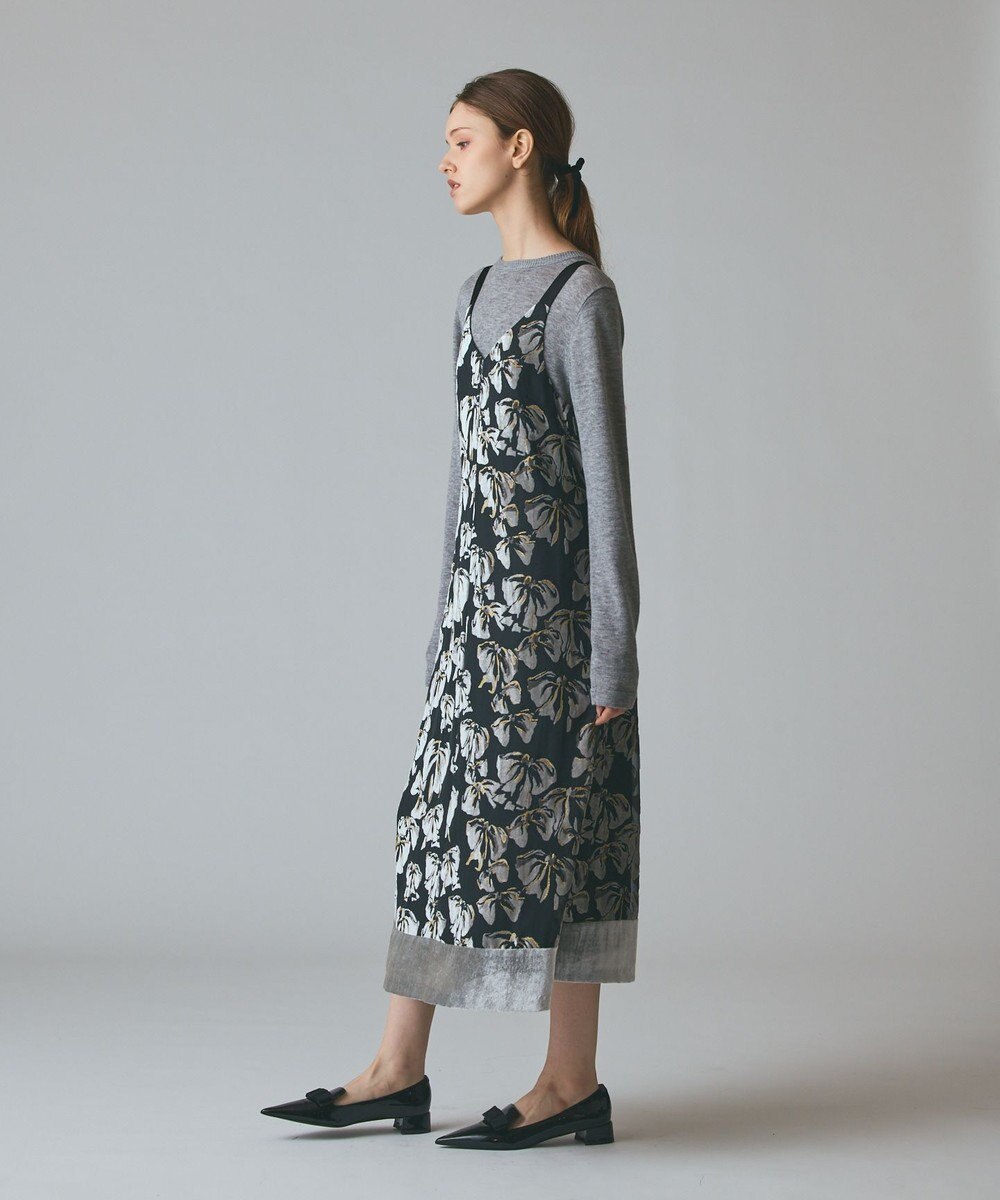 GRACE CONTINENTAL リボンオパールドレス 