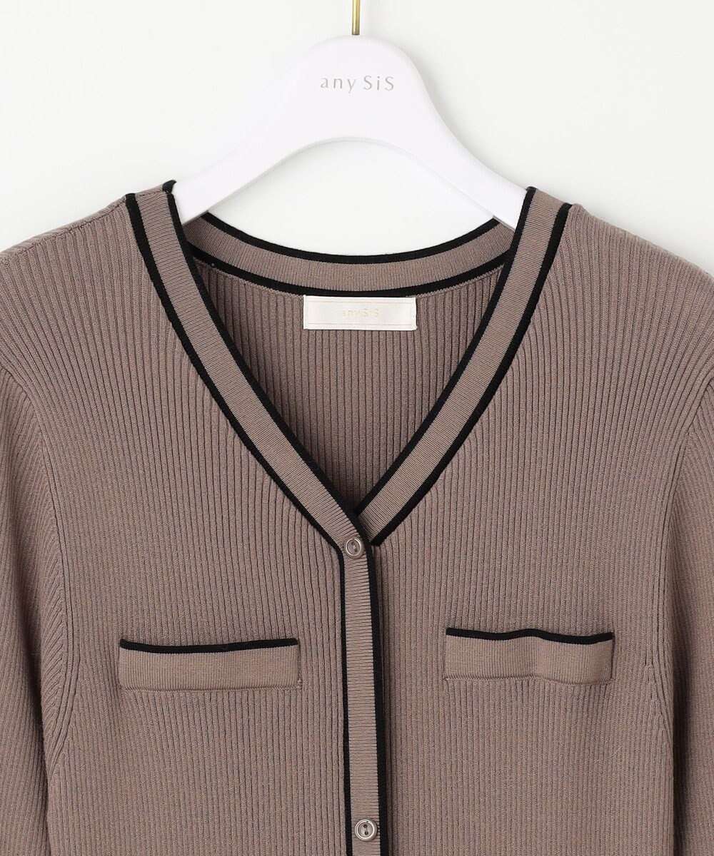 ANY SIS 【洗える】バイカラーデザインニット ワンピース 