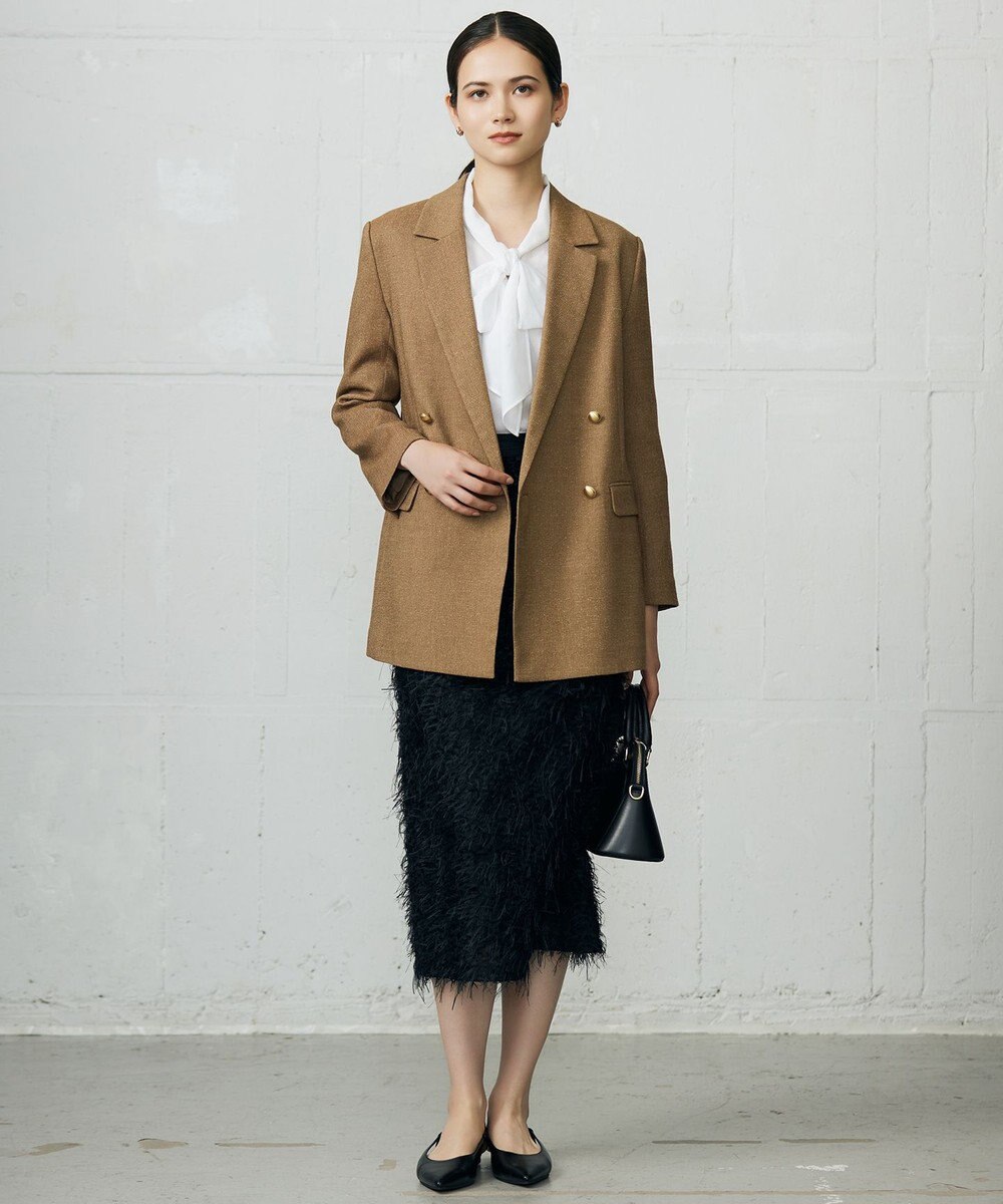 自由区 S 【SHIHOさん着用】シルクネップツイード ジャケット 