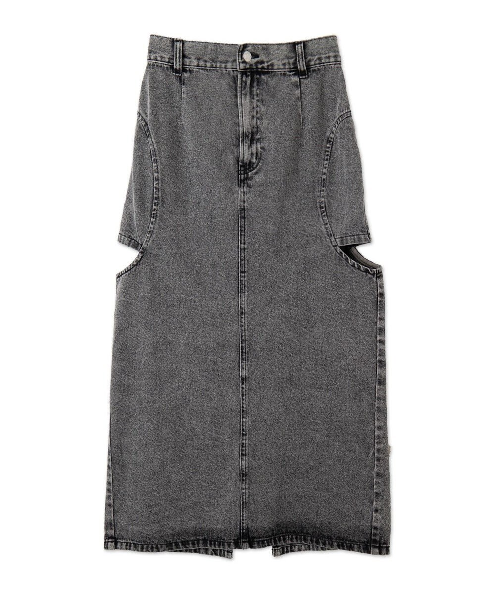 WEGO サークルカットレイヤードデニムロングスカート 
