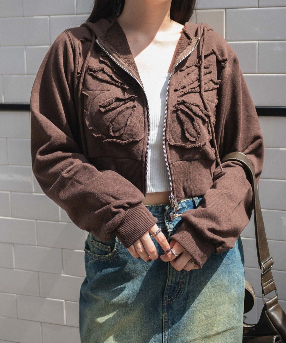 WEGO バタフライWジップショートパーカー 