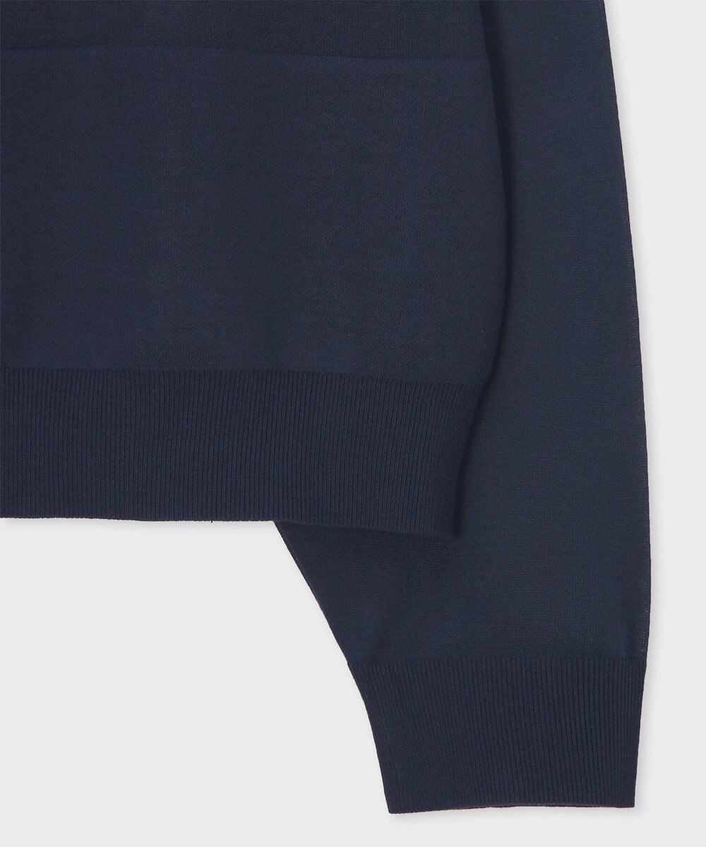 Paul Smith 【洗える】シアーボーダー ジップアップ カーディガン 