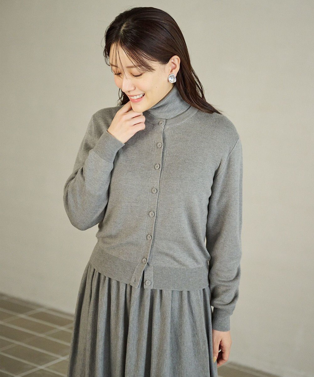 #Newans 【カシミヤ混】コンパクトニットカーディガン 