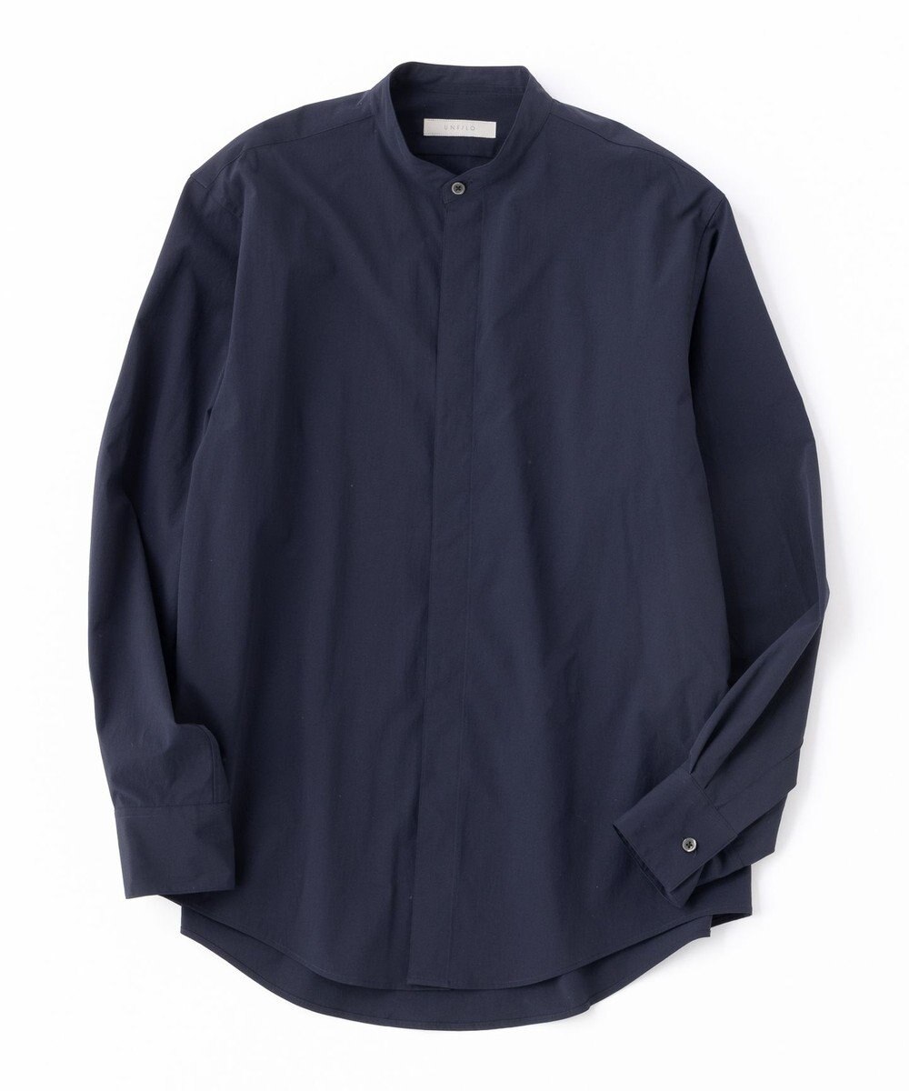 UNFILO MENS コンフォート バンドカラーシャツ  [24年秋冬商品] 