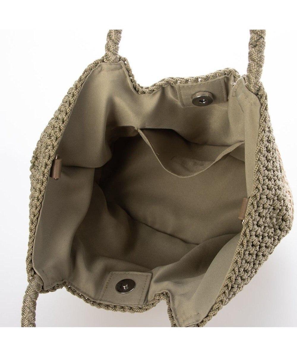 UNBILLION カシュカシュ cachecache / 切り替え柄編みミニトート カゴバッグ 