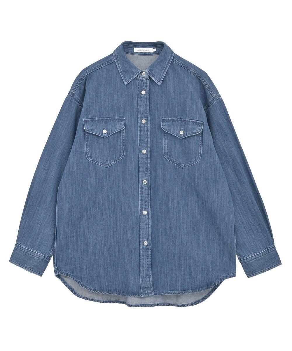 AMERICAN HOLIC Wポケットデニムシャツ 
