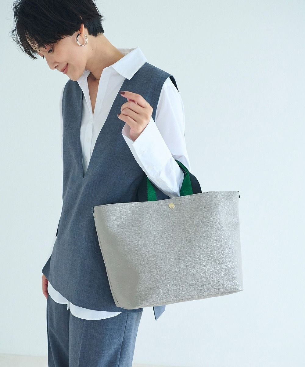 TOPKAPI 【Breath TOPKAPI】SCOTCH GRAIN スコッチグレイン プレーン 2トーンテープ ハンドル トートバッグ L 