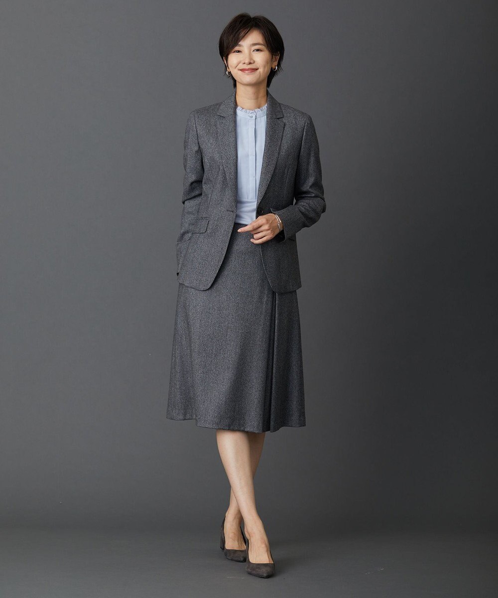 J.PRESS LADIES 【セットアップ対応】ウールストレッチツイード スカート 