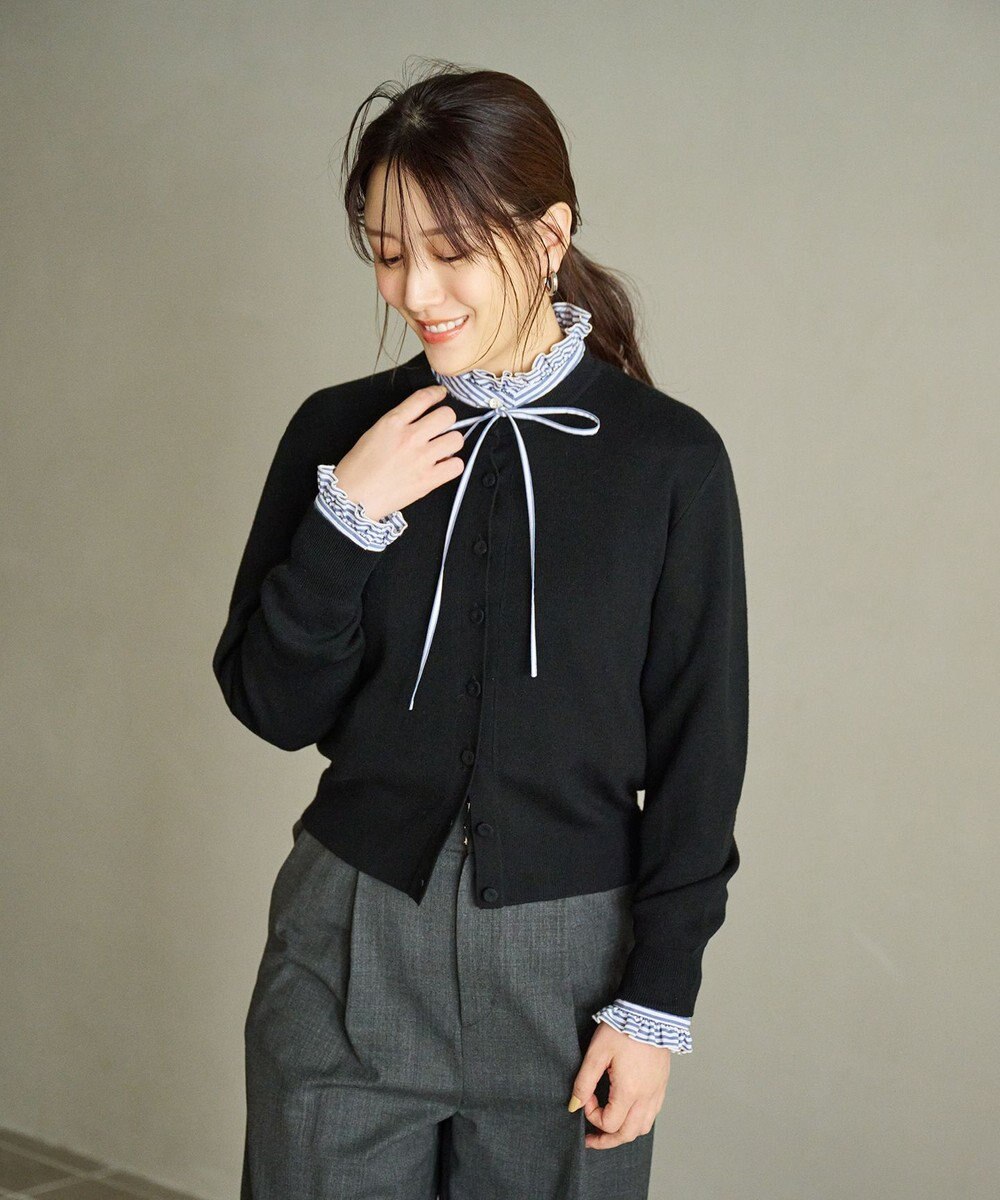 #Newans 【カシミヤ混】コンパクトニットカーディガン 