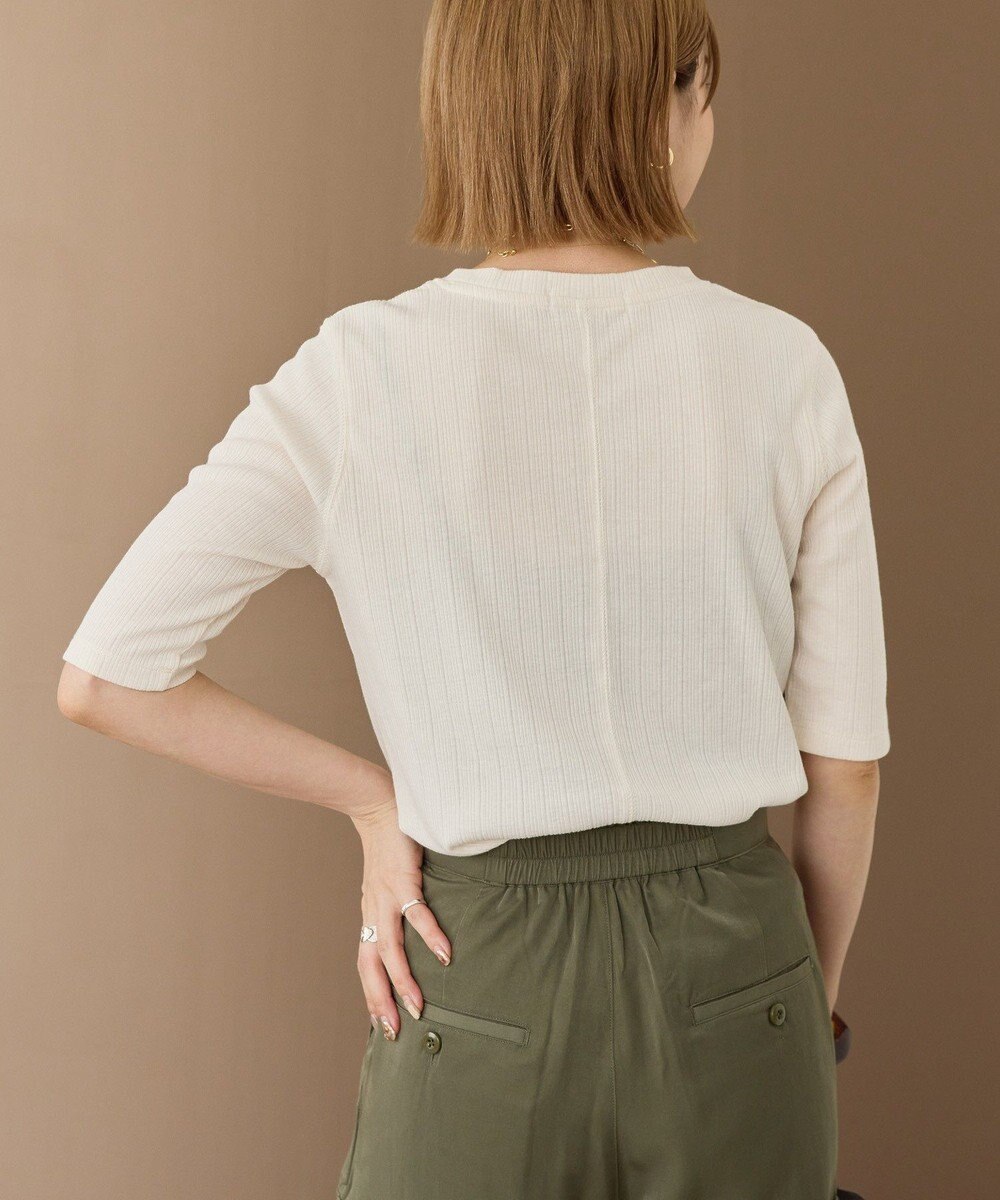 AMERICAN HOLIC リブ5分袖プルオーバー 