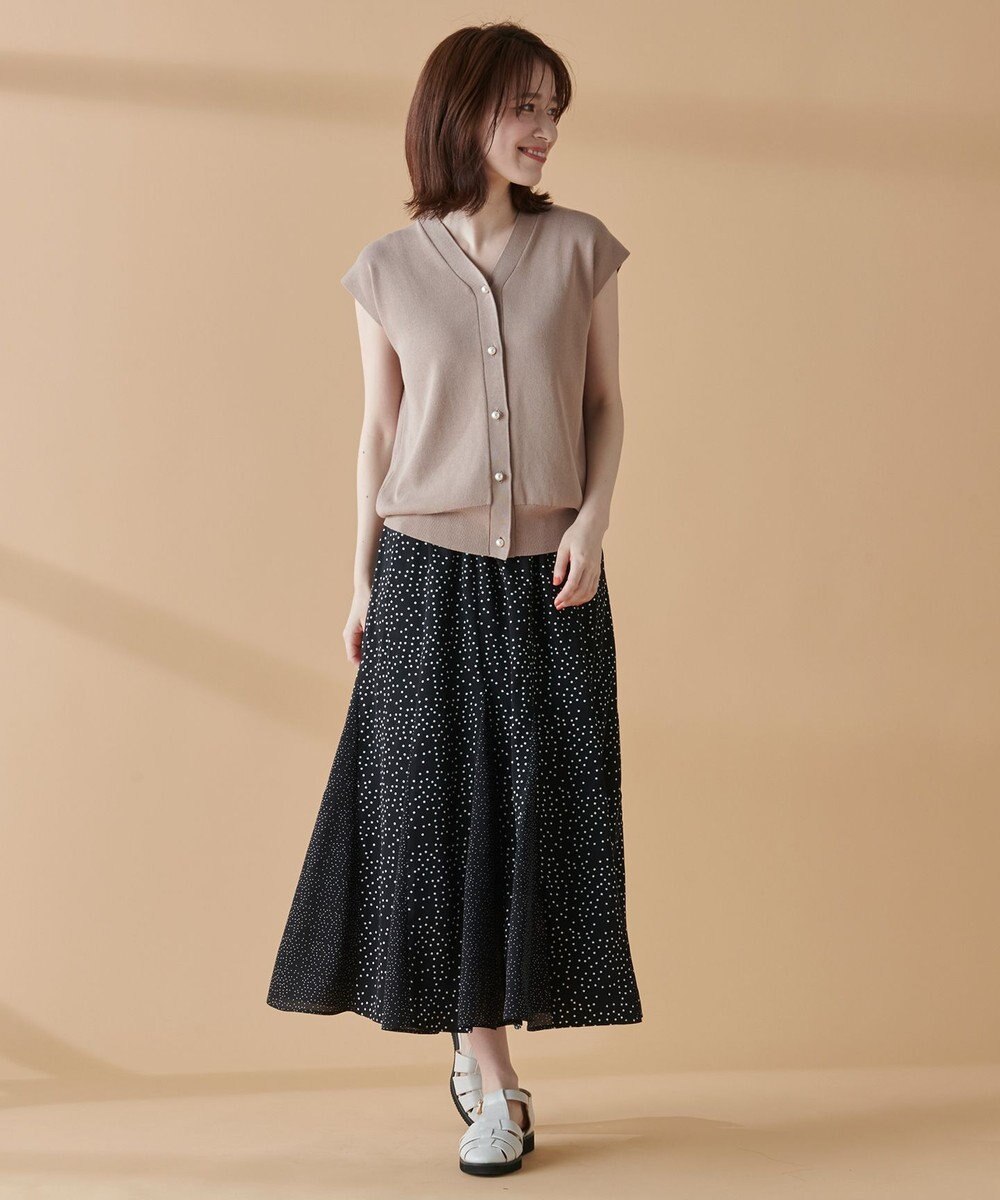 ANY 【洗濯機可能/ウエストゴム】プリントマーメイドスカート 