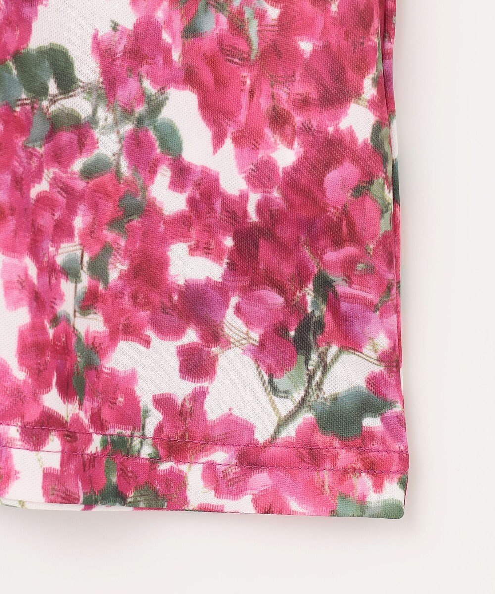 23区GOLF 【WOMEN】【接触冷感・UVケア・吸水速乾】ブーゲンビリア柄 ポロシャツ 