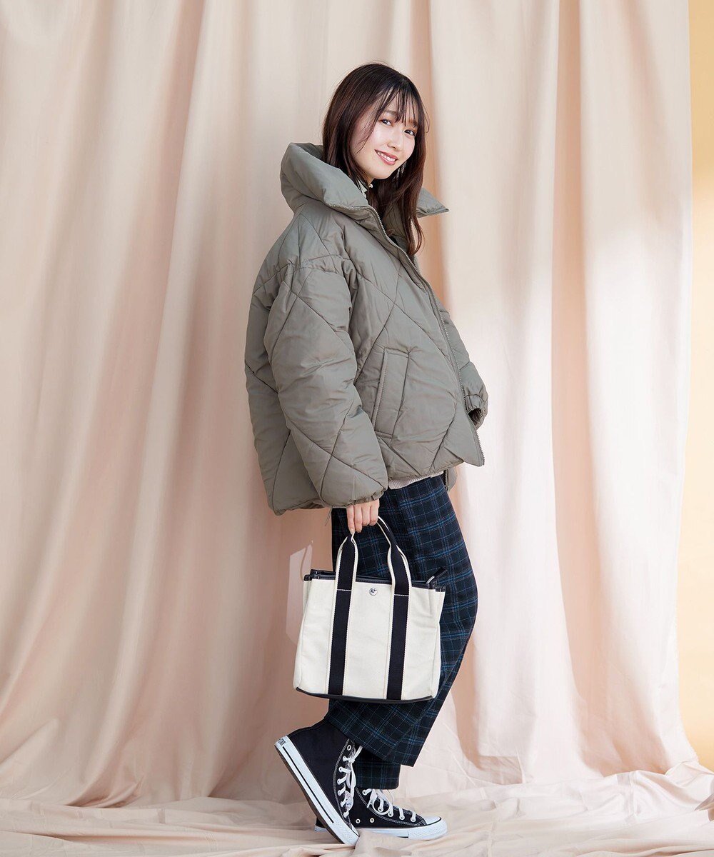 Tiaclasse 【安田美沙子さん着用・洗える】起毛チェック柄ワイドパンツ 