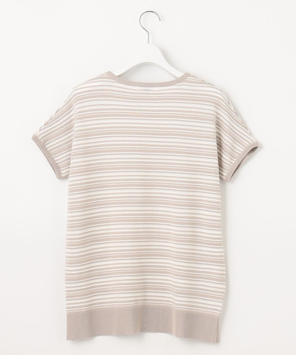 J.PRESS LADIES 【洗える・抗菌防臭】コットンアセテート ランダムガーター柄 ニット 