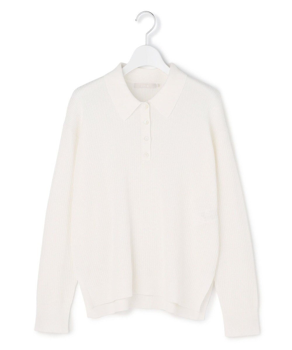 ICB L マーセライズコットンポロ ニット 