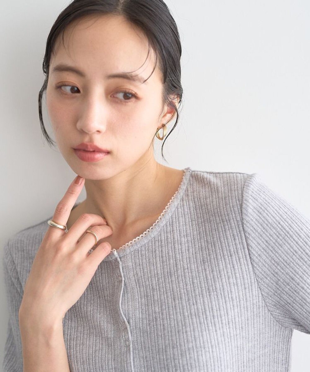 earth music&ecology チェーンリブラメカットソー 