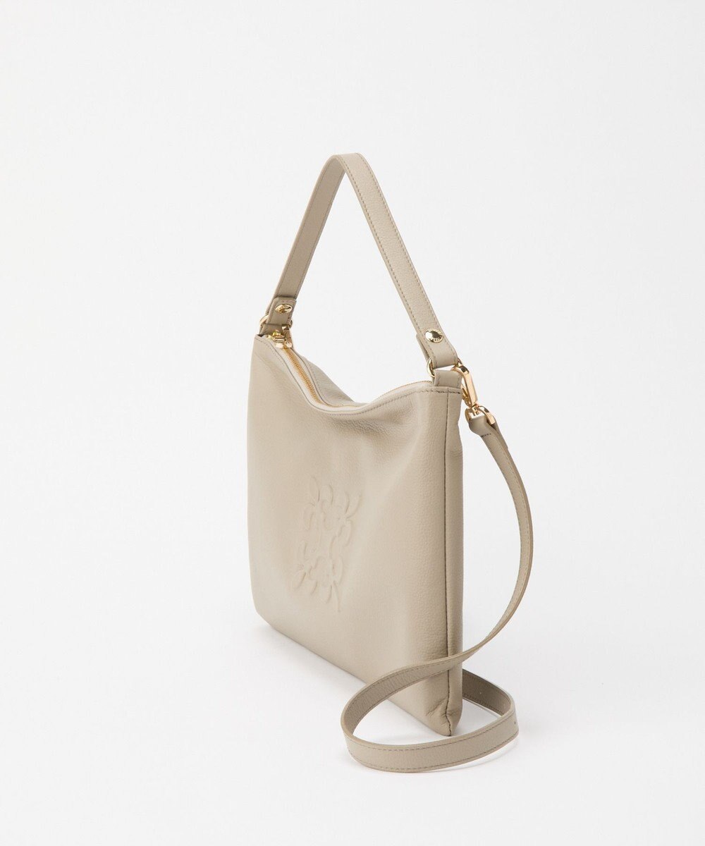 russet エンボスモノグラム ソフトレザーショルダーバッグ(CE-1547) 