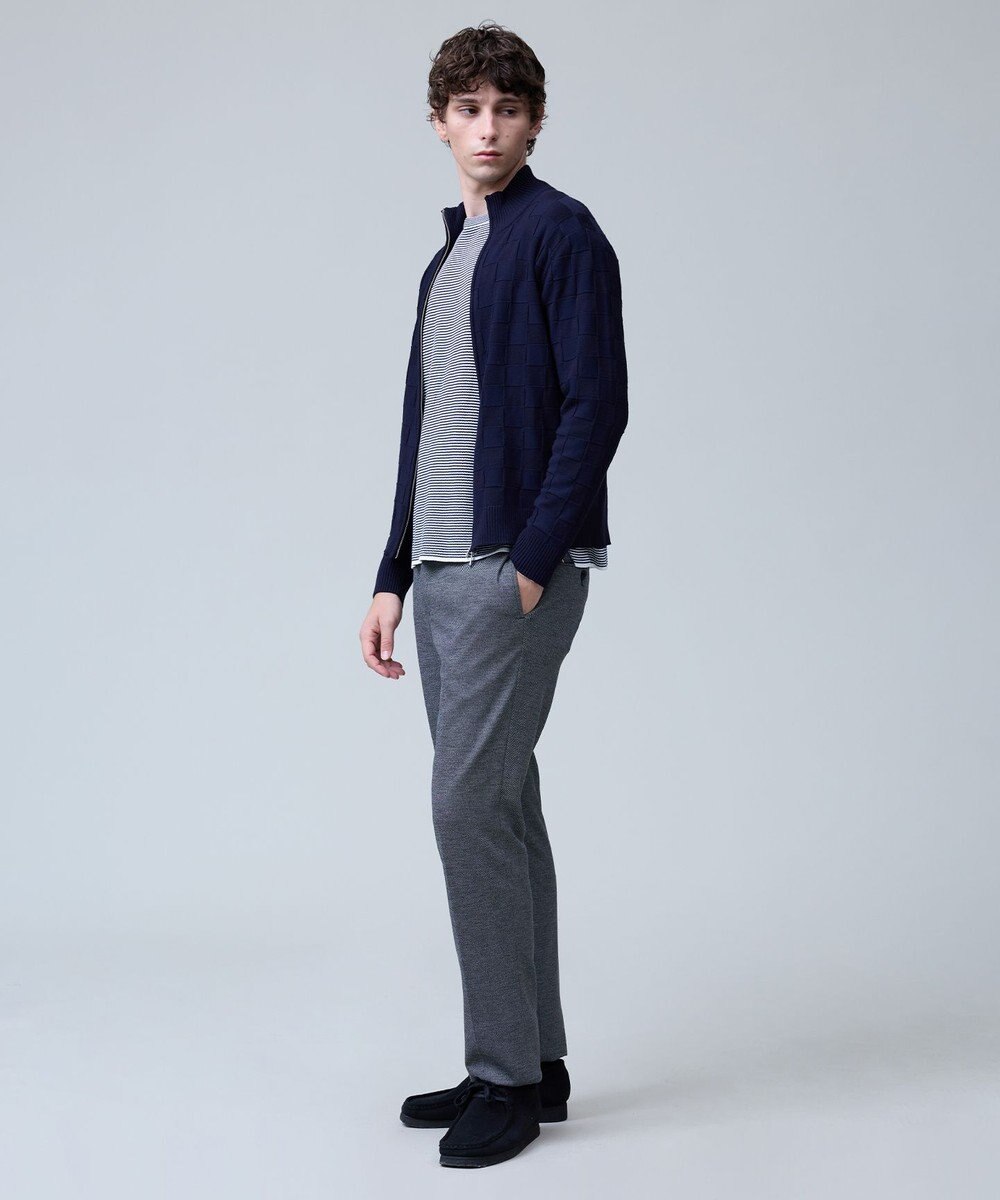 J.PRESS MEN 温かさと軽さの快適素材【ストレッチ / イージーケア】【FLEX YARN】リンクスフルジップ  ニットカーディガン 