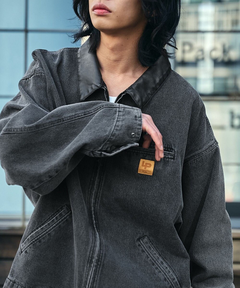 WEGO 【ユニセックス着用ITEM/MLサイズ展開】ワーカーズデニムZIPジャケット 