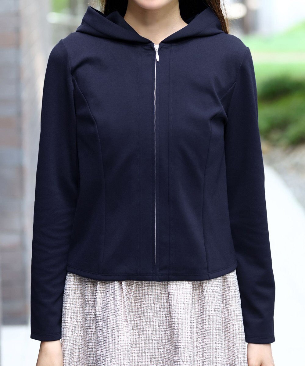 Tiaclasse 【UVカット・吸水速乾・洗える】 “きれい見え” カットソーラインフードパーカー 