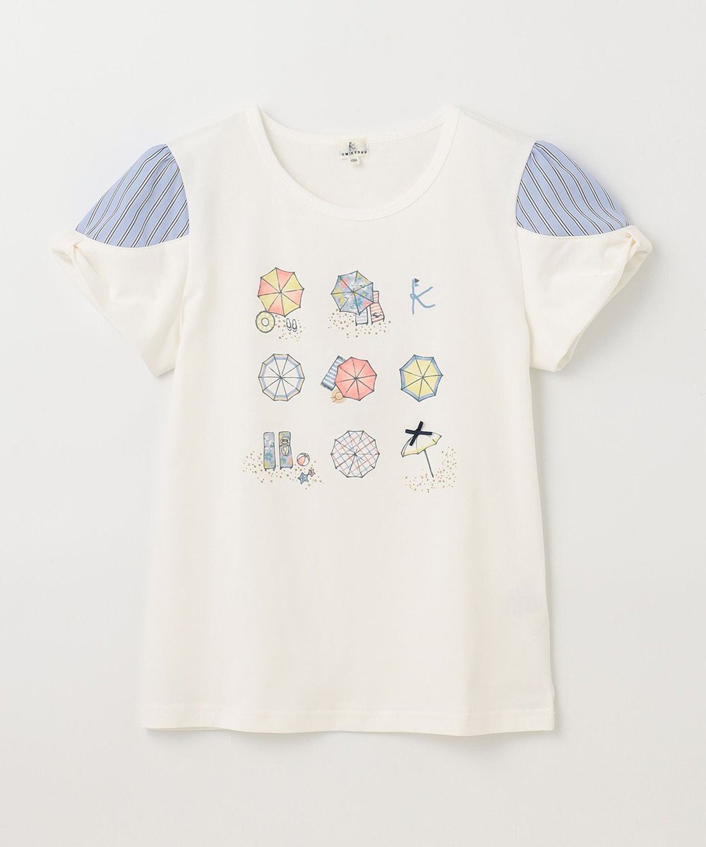 組曲 KIDS 【150-160㎝】【UVケア】パラソルアート Tシャツ 