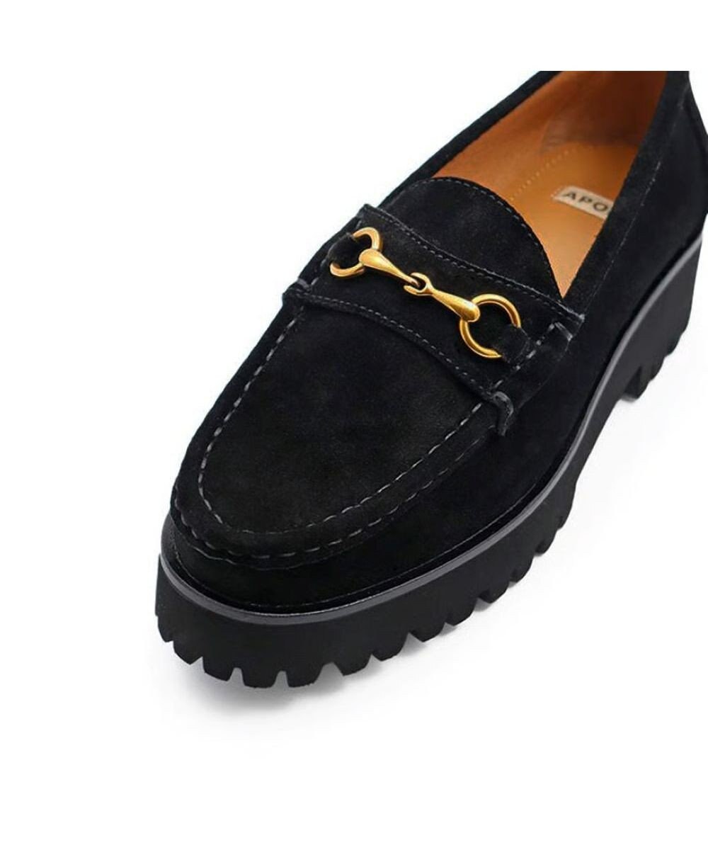 APOM 本革トラックソールホースビットローファー40 