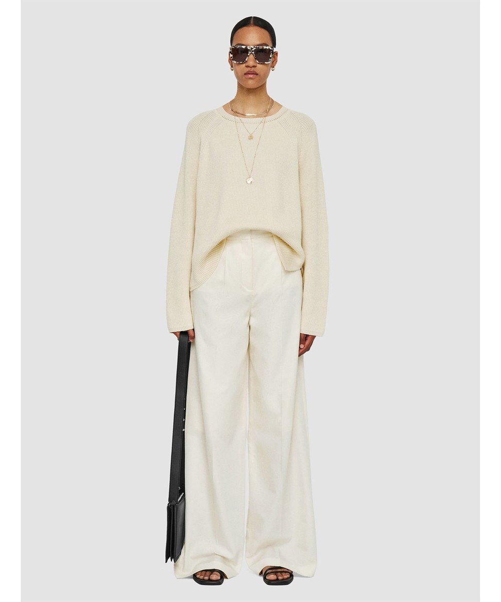 JOSEPH ソフトコットンシルク　ワイドトラウザーズ 