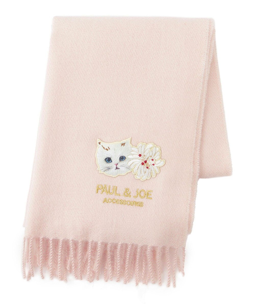 MOONBAT PAUL & JOE ACCESSOIRES ジプシー×クリザンテームワッペン付きムースタッチマフラー（パッケージ入り） 