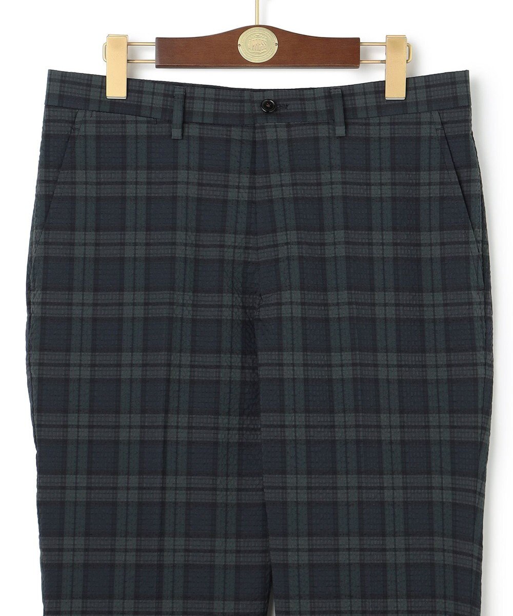 J.PRESS MEN クールマックスサッカー ステムテーパードパンツ 