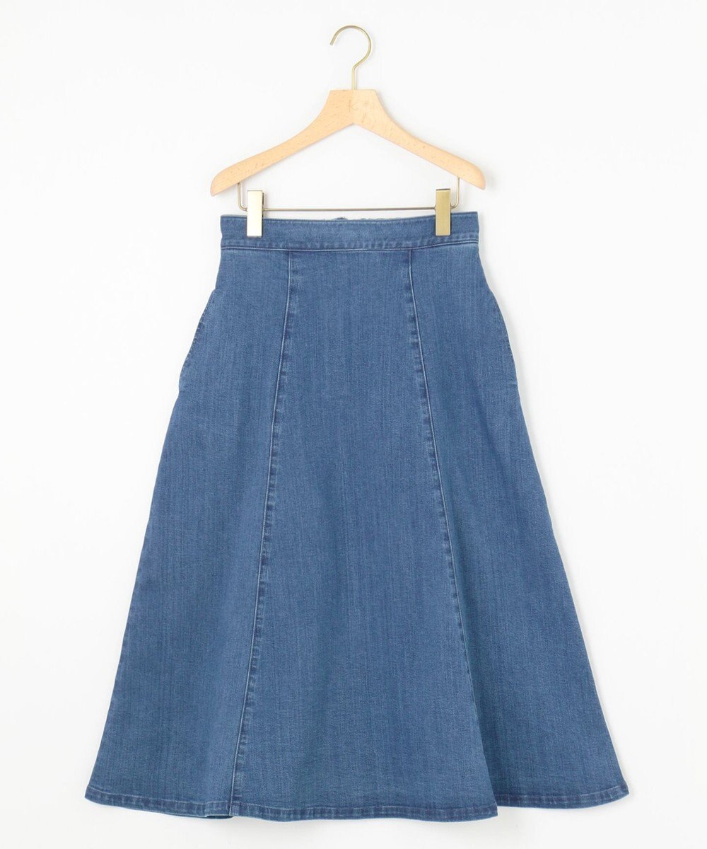 組曲 ライトデニム フレアスカート 