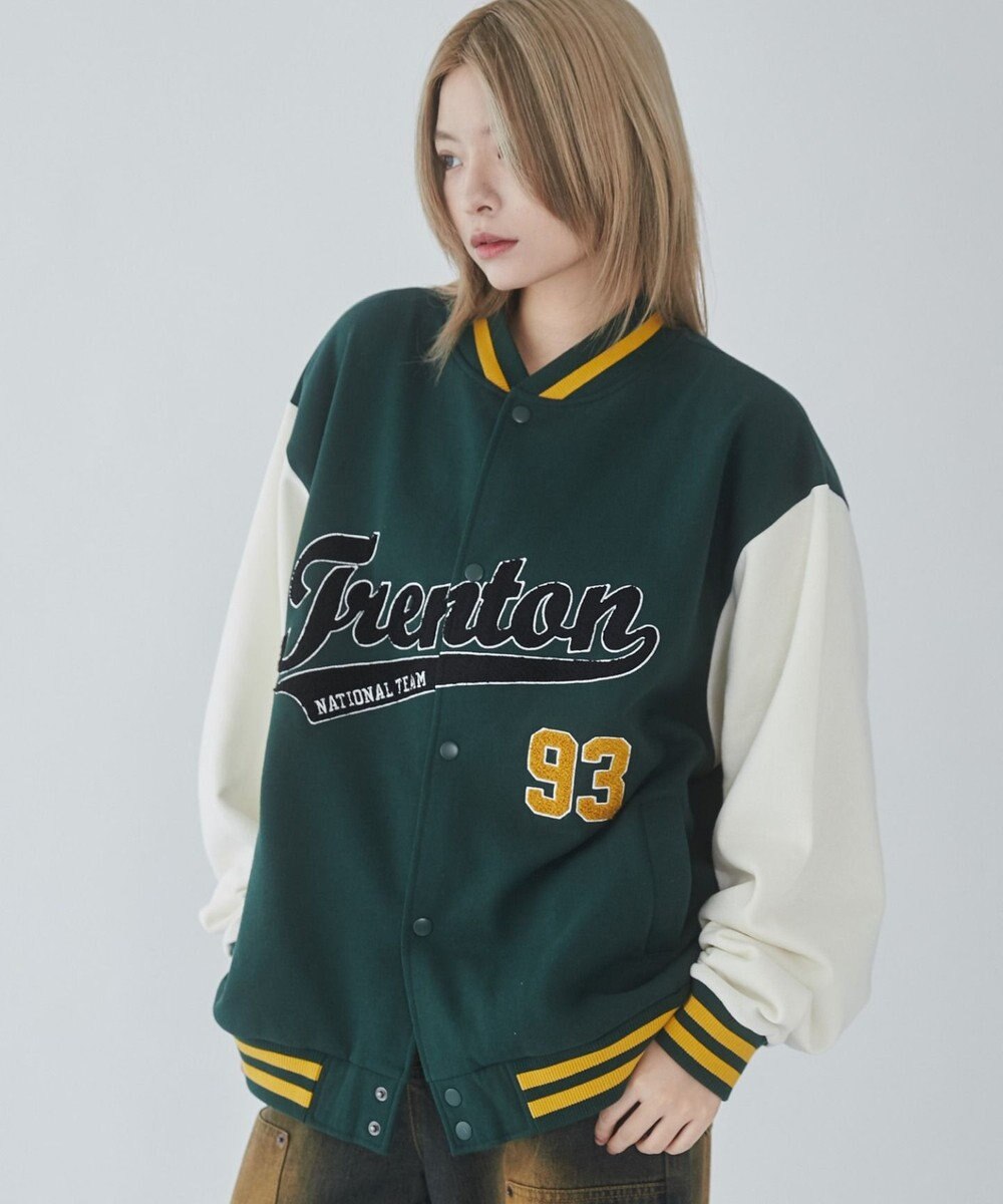 WEGO 【ユニセックス着用ITEM/MLサイズ展開】サガラワッペンスウェットスタジャン 