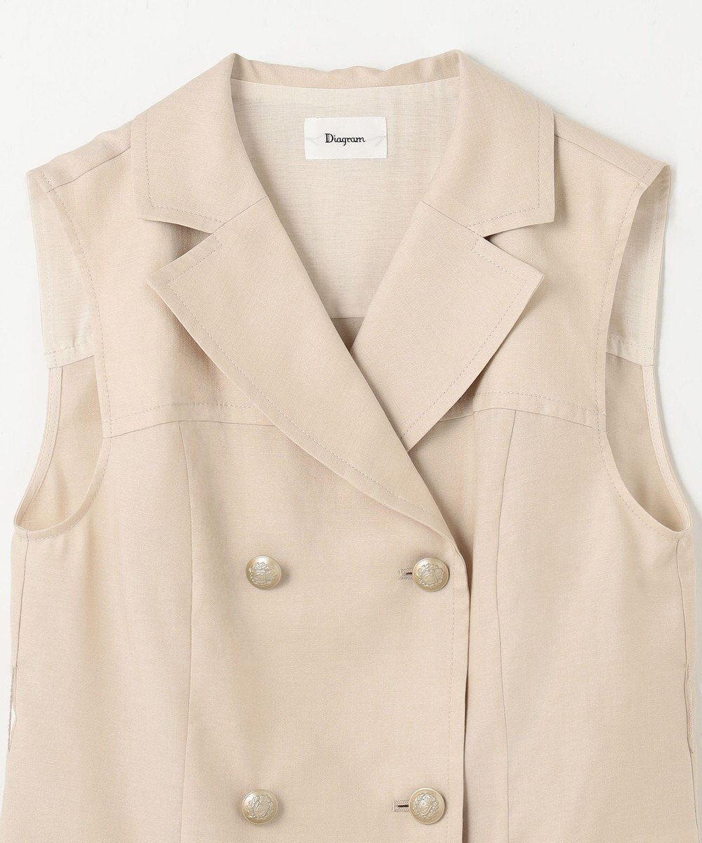 GRACE CONTINENTAL リネンタッチダブルブラウス 