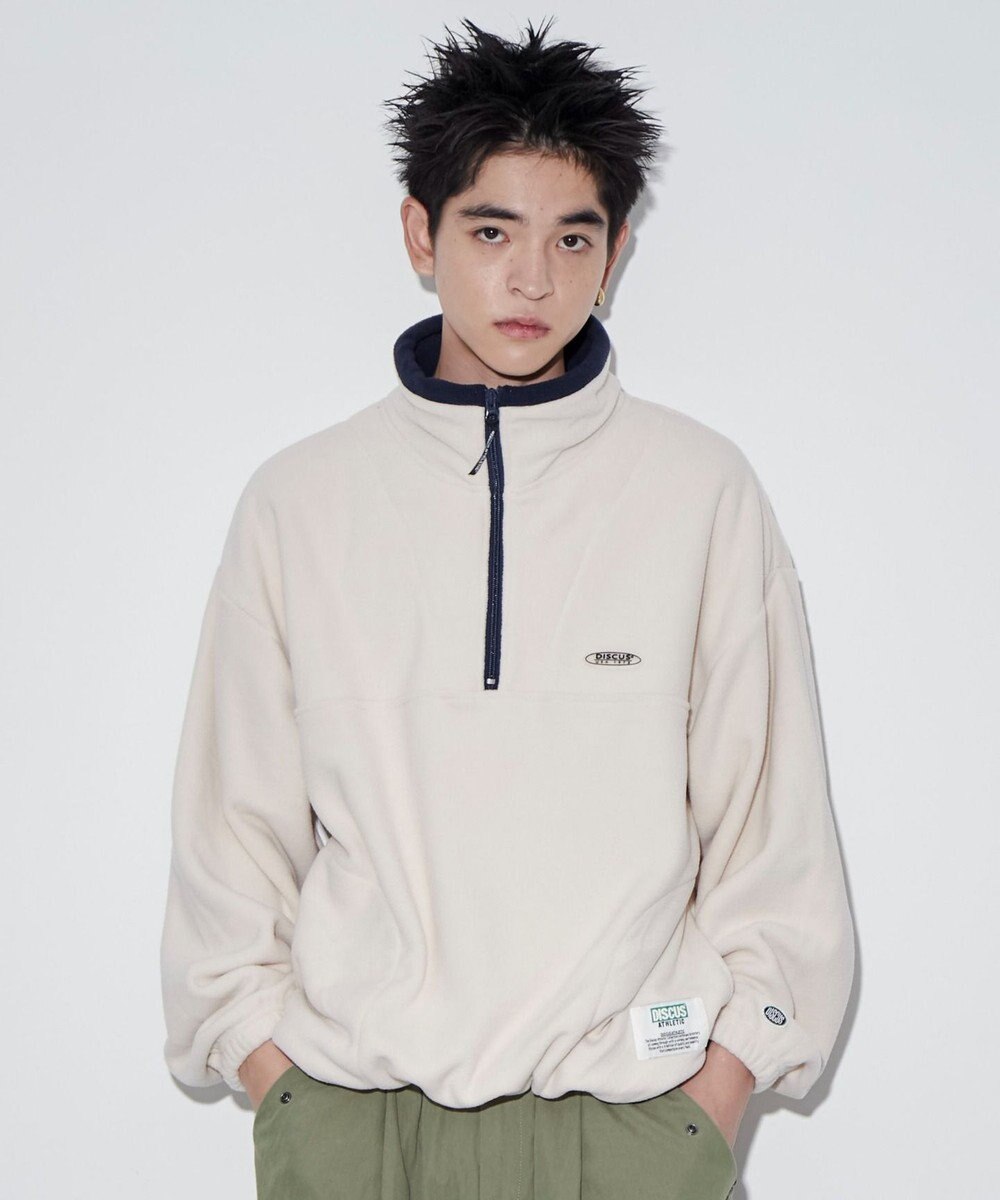 WEGO DISCUSフリースハーフジップPO 