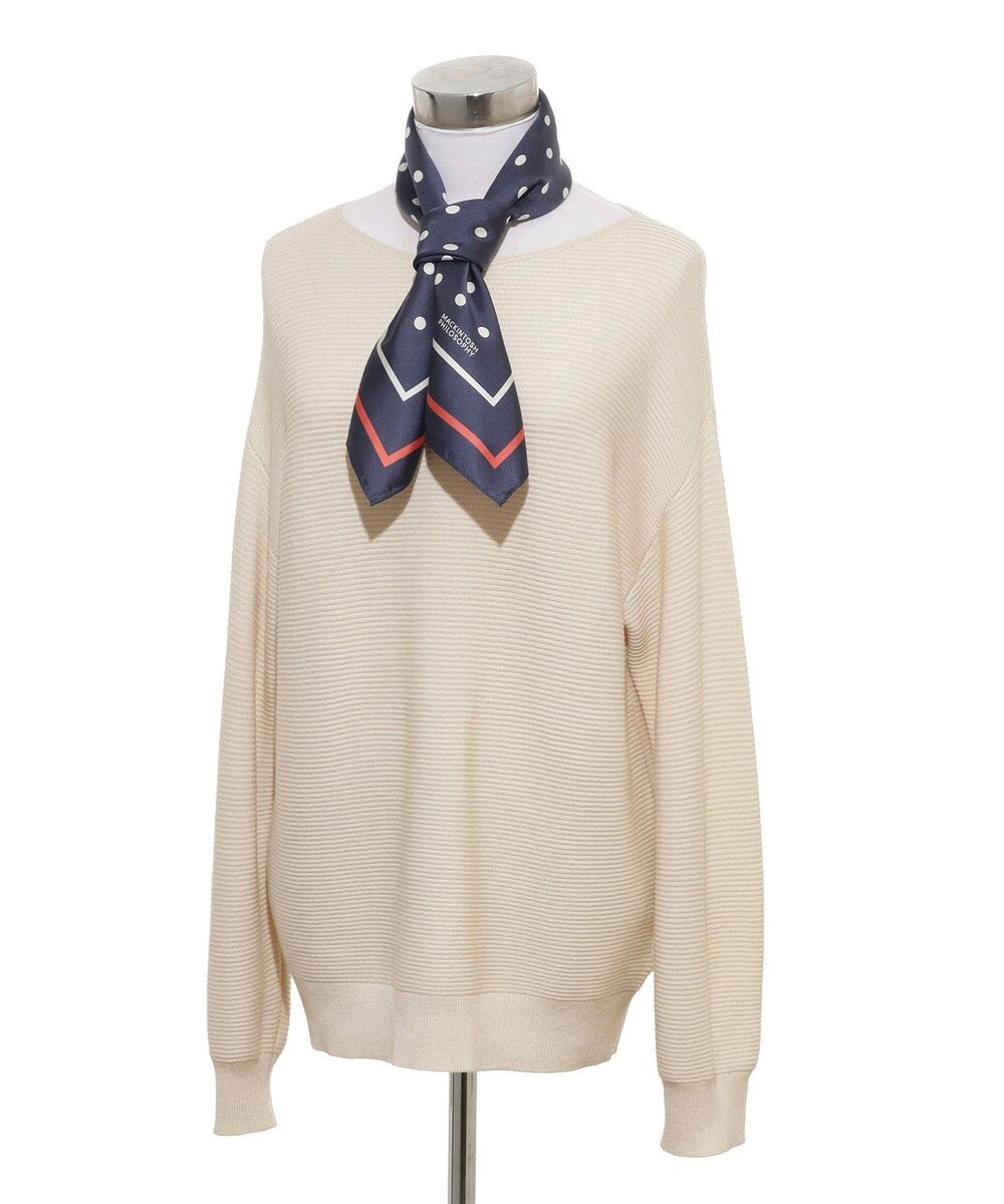 MOONBAT 【シルク100%】MACKINTOSH PHILOSOPHY(マッキントッシュ フィロソフィー）ドット シルクプリントスカーフ 日本製 68cm×68cm UV対策 