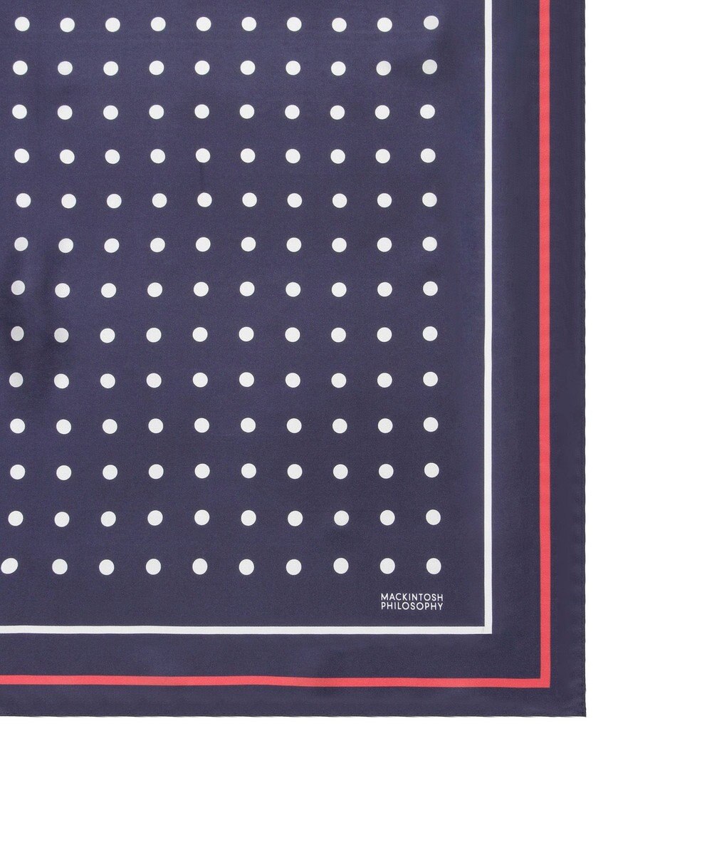 MOONBAT 【シルク100%】MACKINTOSH PHILOSOPHY(マッキントッシュ フィロソフィー）ドット シルクプリントスカーフ 日本製 68cm×68cm UV対策 