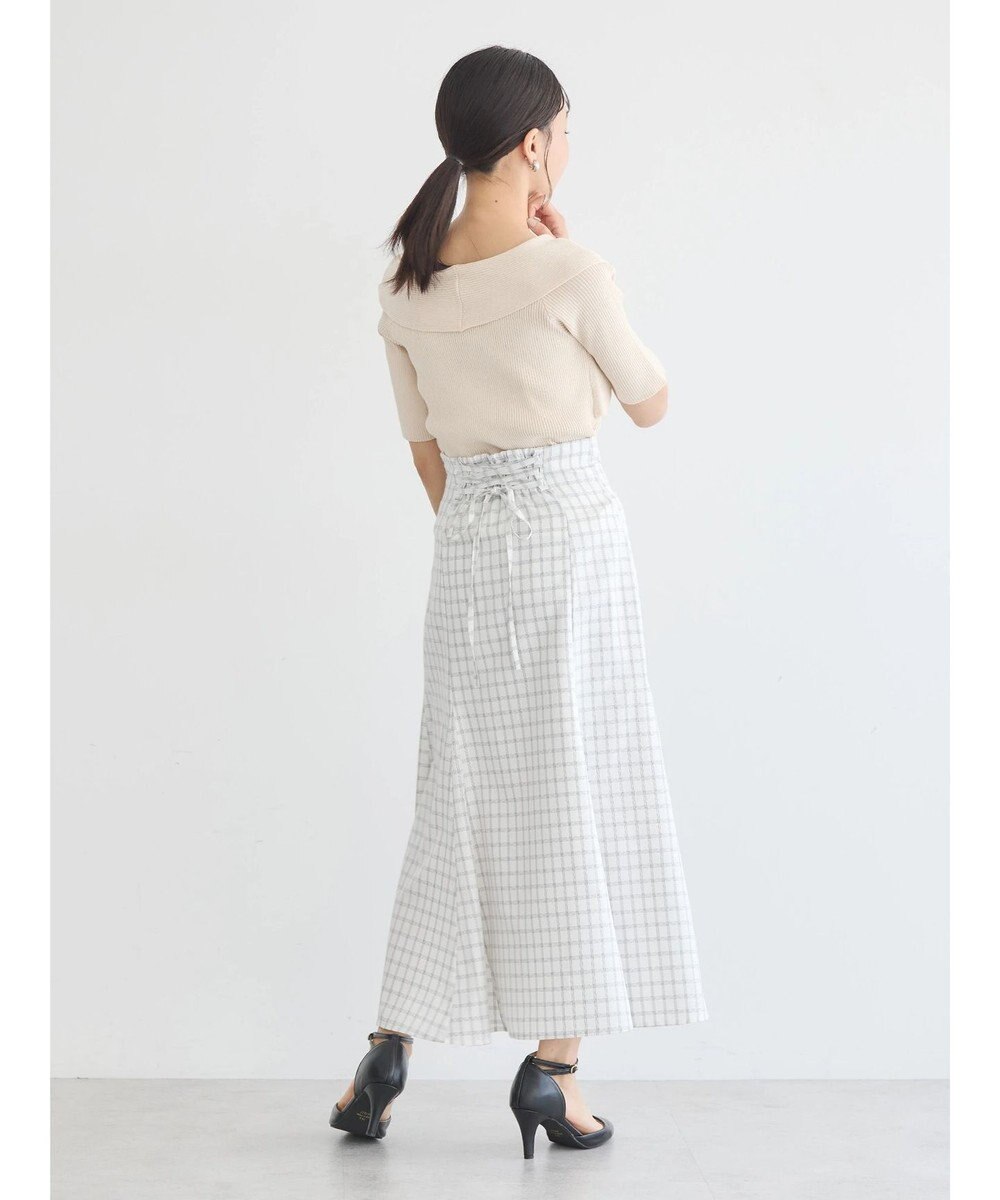 earth music&ecology フロントクロスリブニットプルオーバー 