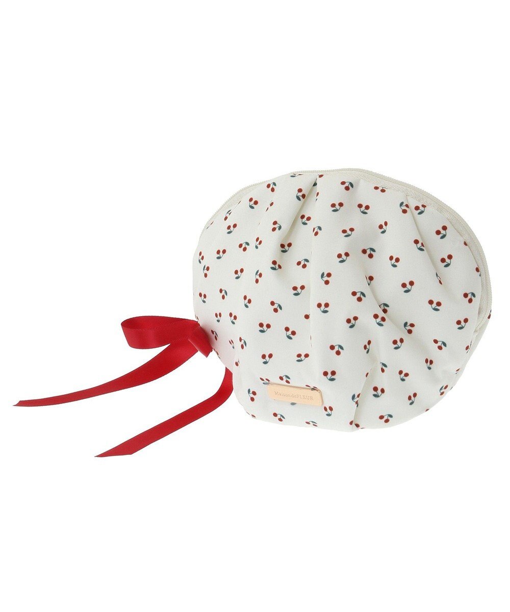 Maison de FLEUR チェリープリントポーチ 