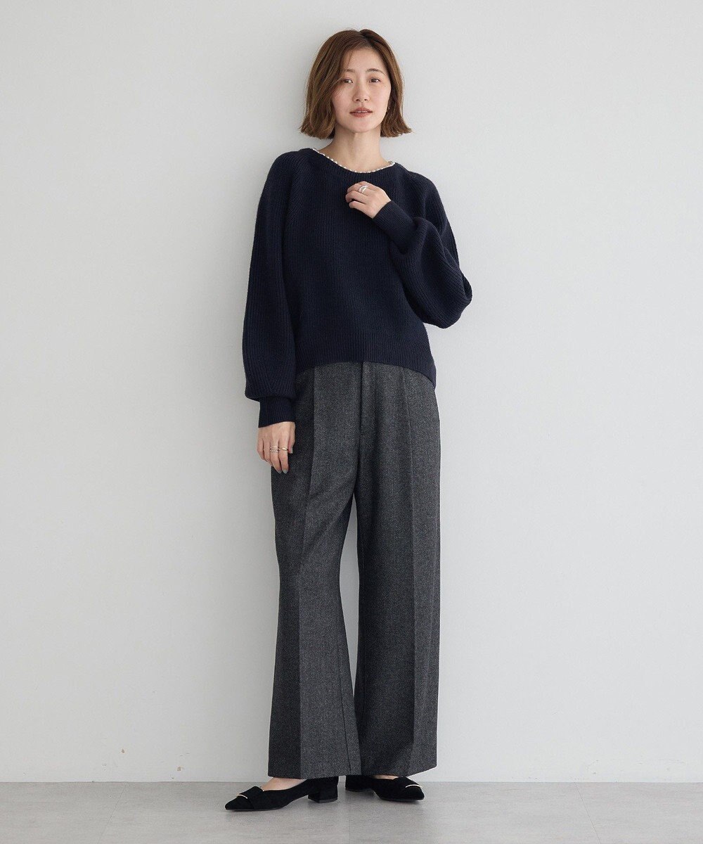 YECCA VECCA パールネックニット 