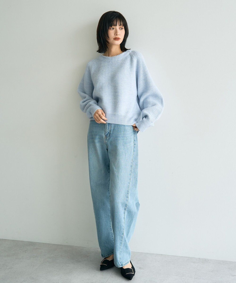 YECCA VECCA パールネックニット 