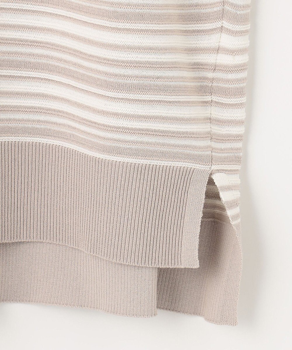 J.PRESS LADIES 【洗える・抗菌防臭】コットンアセテート ランダムガーター柄 ニット 