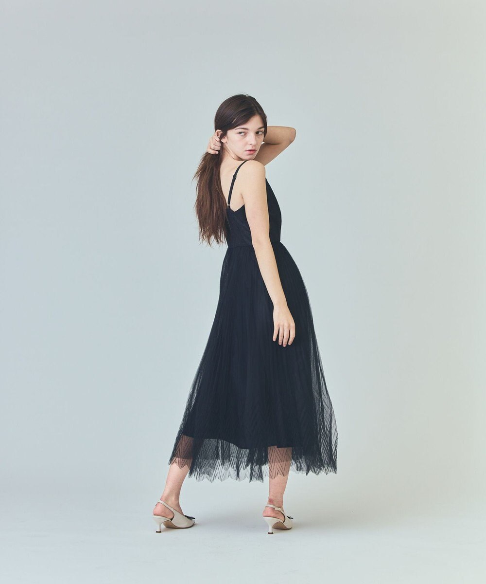 GRACE CONTINENTAL チュールプリーツコンビワンピース 