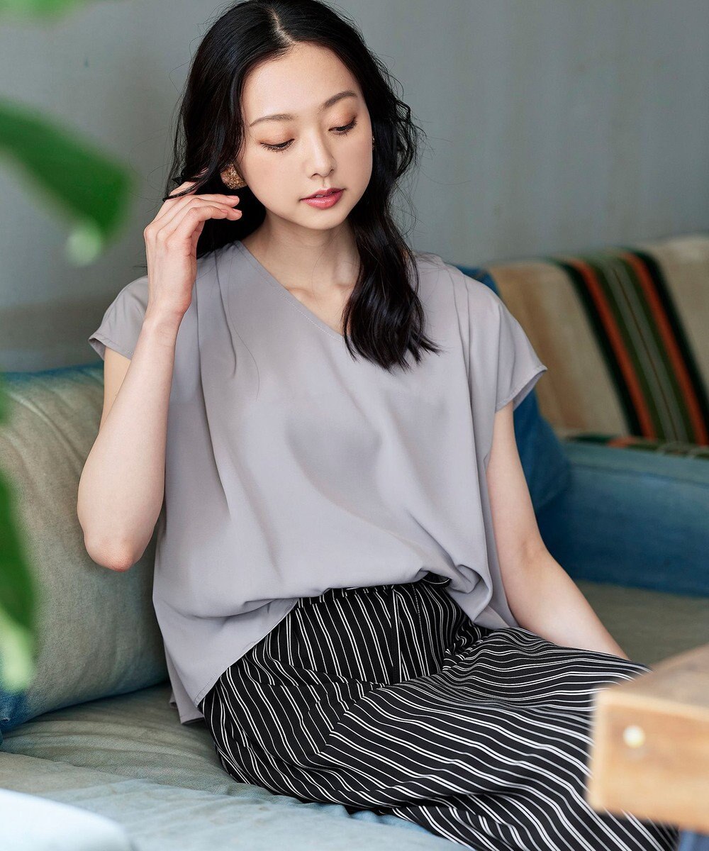 Tiaclasse 【洗える】大人こなれた印象のドッキングドロストワンピース 